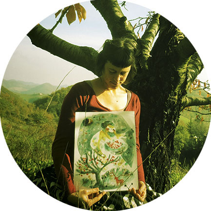 Marina Girardi è l'autrice dell'immagine del Festival Birba chi legge Assisi fa storie 2019