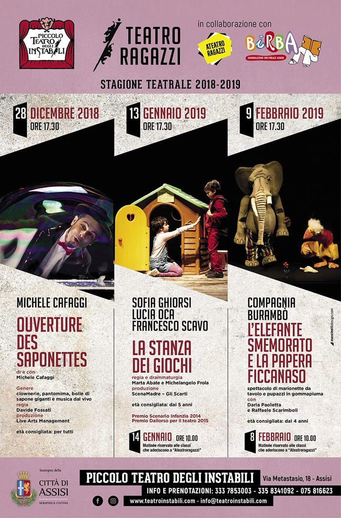 Stagione teatrale 2018 - 2019 Teatro ragazzi - Assisi